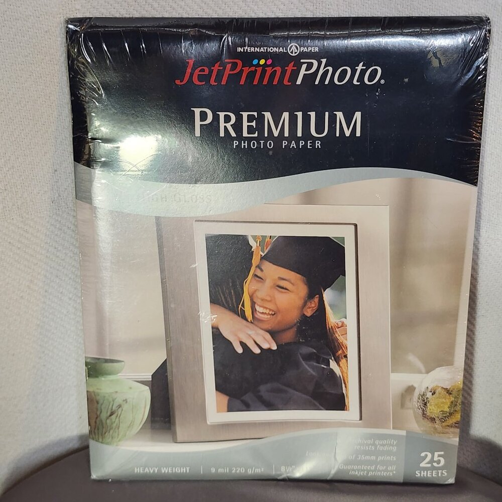 Int'l Paper Jet Print Photo 8.5"x11" High Gloss Premium Heavyweight Photo Paper